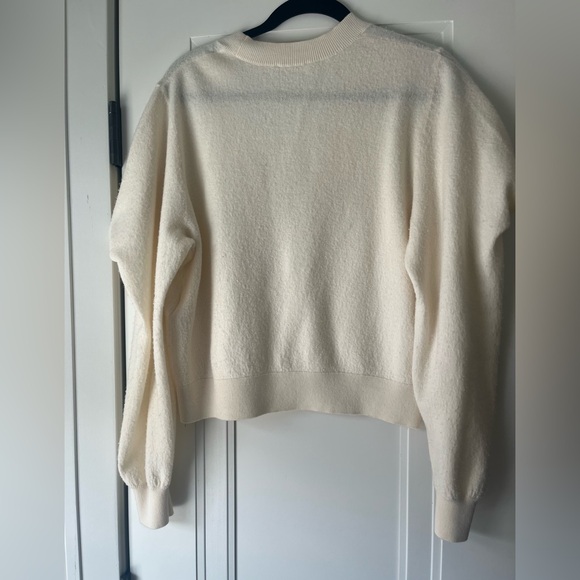 Ulla Johnson $445 Marta Puff Sleeve Cardigan 100% Merino Wool Button Down Crop M - Picture 5 of 6